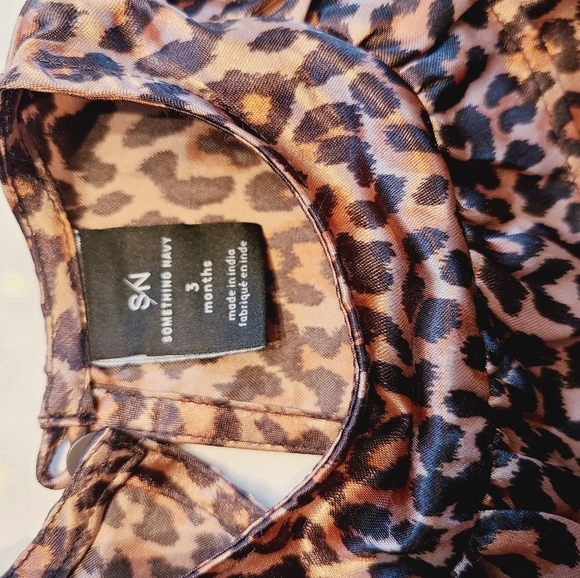 Something Navy leopard dress size 3 months - Picture 5 of 5